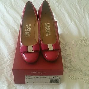 Ferragamo Carla Patent Leather Pumps